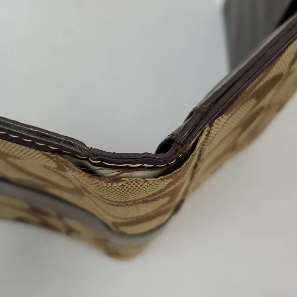 Coach leatherware canvas wallet brown